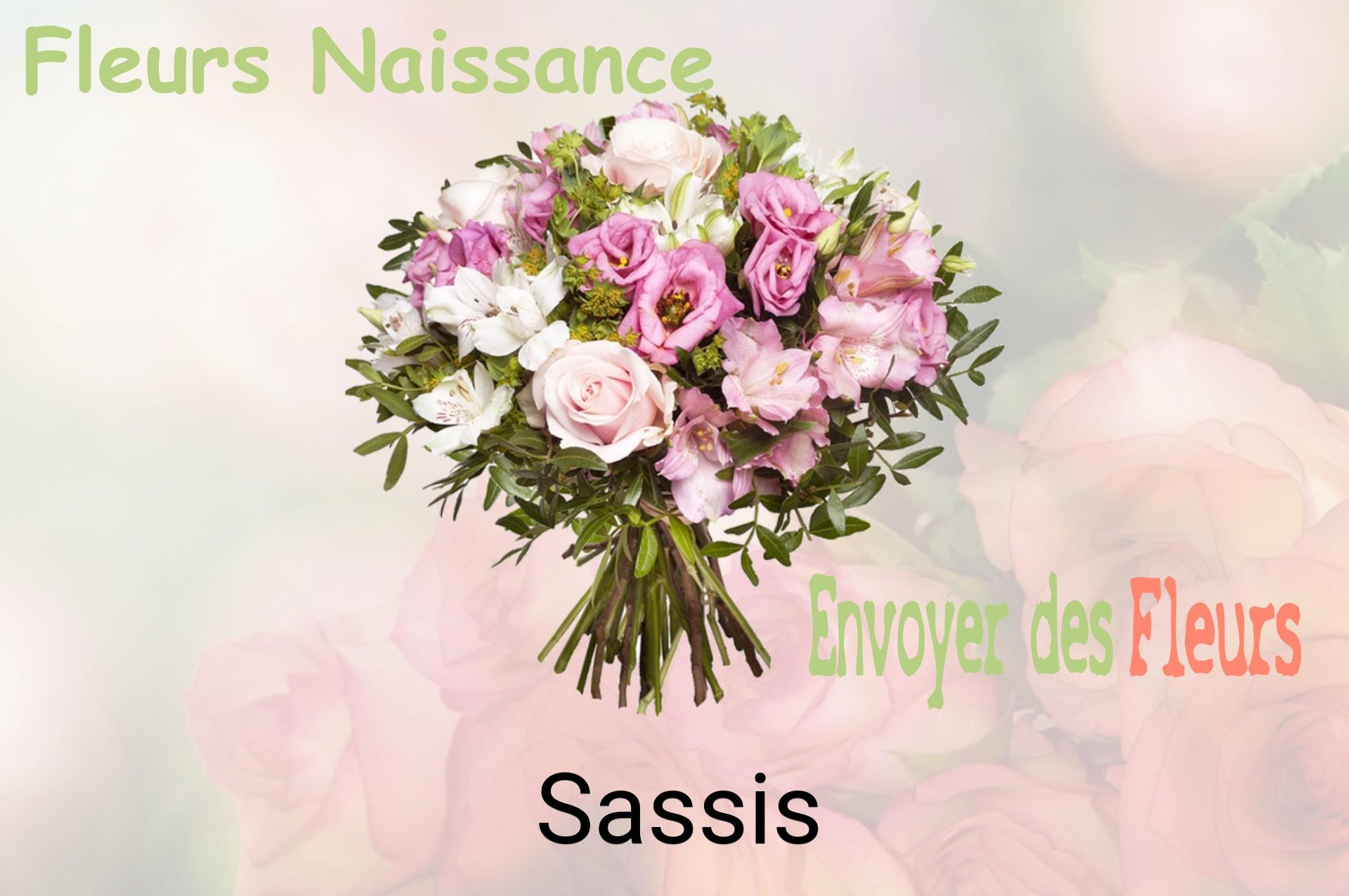 Bouquet de fleurs de naissance livré à Sassis